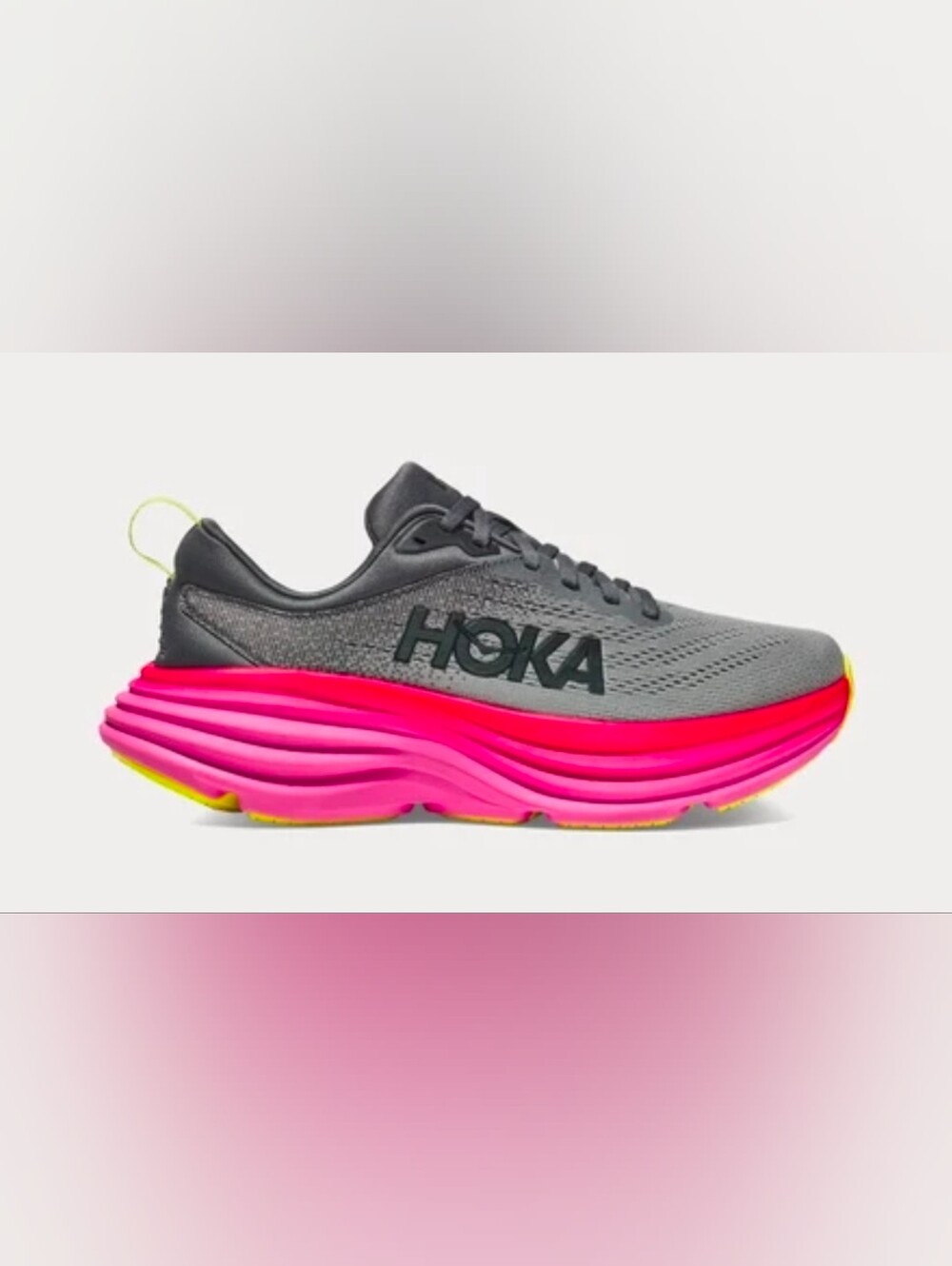 HOKA Bondi 8 Women's Castlerock / Strawberry Size 9.5B